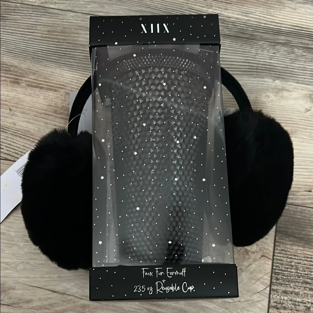 Collection XIIX Black Earmuffs and Tumbler Set